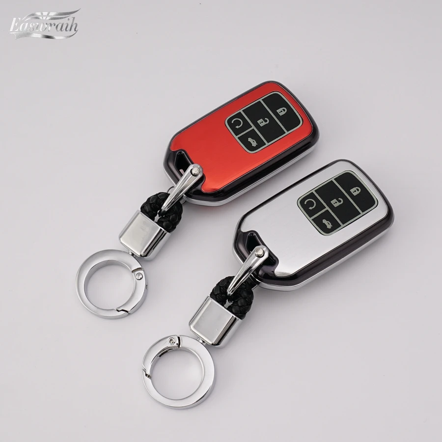 Автомобильный чехол для ключей из алюминиевого сплава и ТПУ Чехол держатель с