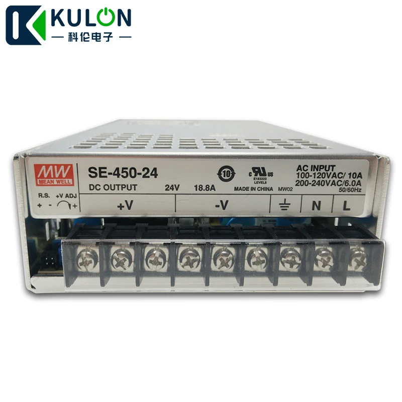 MEAN WELL SE-450-24 450W 18.8A 24V Meanwell источник питания AC 110 V/220 V к DC 24V SMPS 2 года гарантии