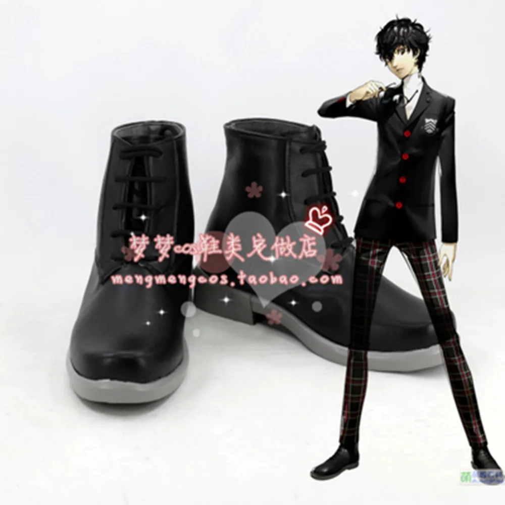 

Persona 5 Shoes Cosplay Joker Akira Kurusu Cosplay Shoes Boots High Quality Halloween Carnival Shoes