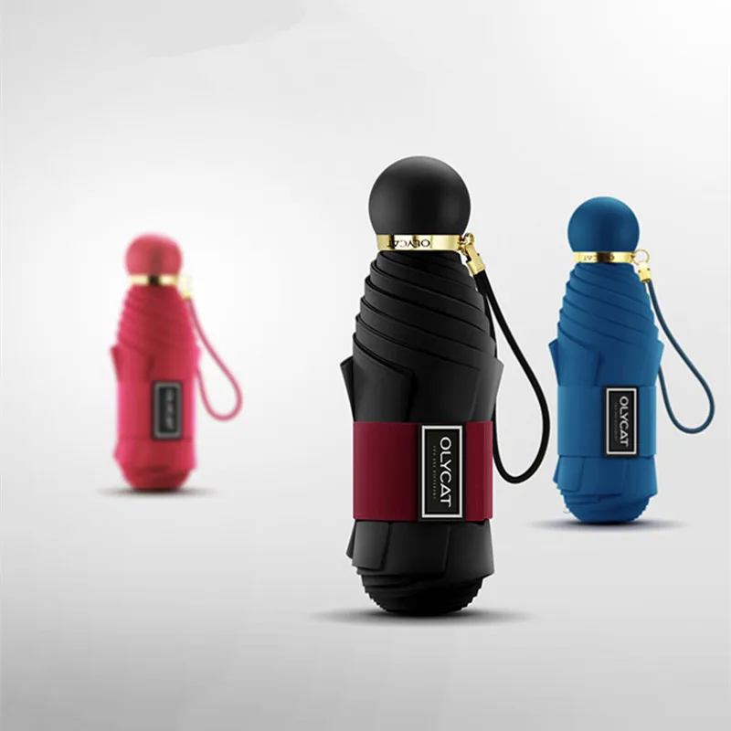 Зонты Солнечный зонт с защитой от ультрафиолета женский ультралегкий маленький 5