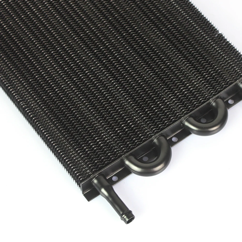 

R-EP 8 Row Aluminum Remote Auto Transmission Oil Cooler Engine Oil Radiator Universal for Most Cars Black