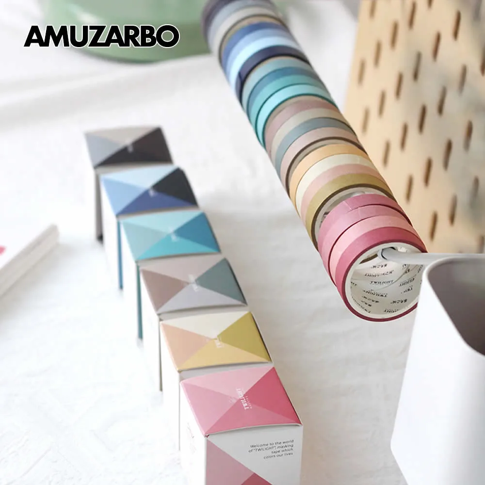 4 шт./кор. однотонная Васи лента декоративная Маскировочная сделай сам Скотч для