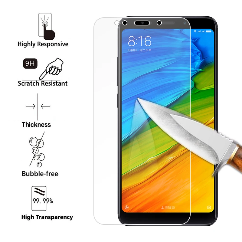 9H Tempered Glass for Xiaomi Redmi Note 6 Pro 5A 5 Plus 4X Mi 5X A1 6X Mi A2 Lite Safety Protective Glass Film Screen Protector