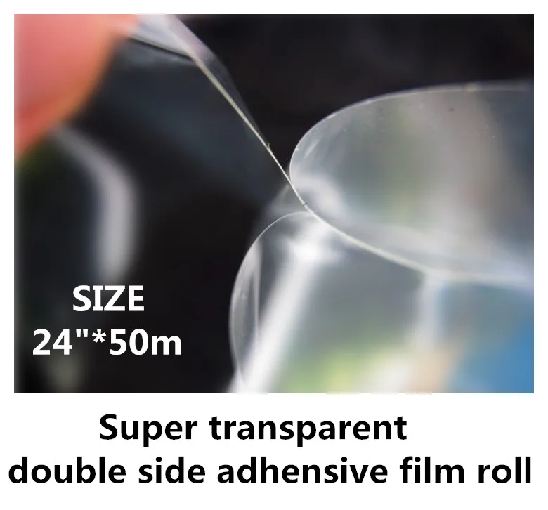 Прозрачная Двухсторонняя клейкая пленка 24*50 м для изготовления 3D|film transparent|film 3dfilm