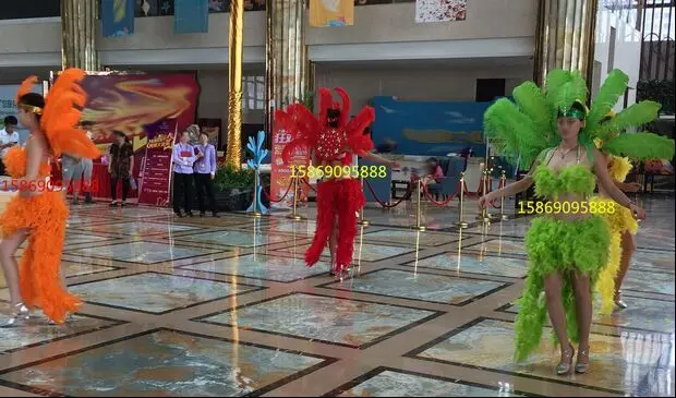 Красные синие розовые сценические искусственные перья танцевальные аксессуары