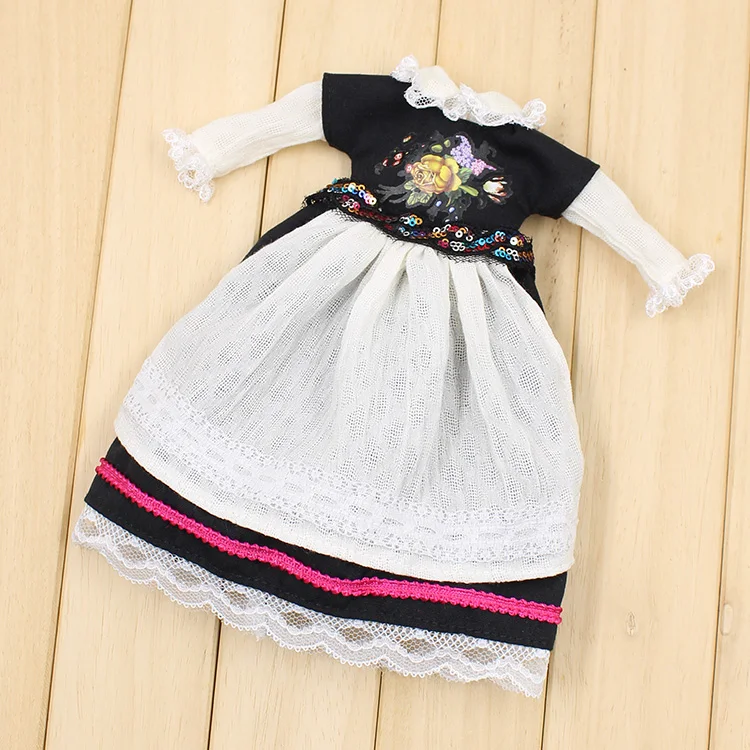 Наряды для Blyth doll, два стиля на выбор, цельное платье с длинными рукавами, милый костюм для 1/6, azone BJD pullip licca
