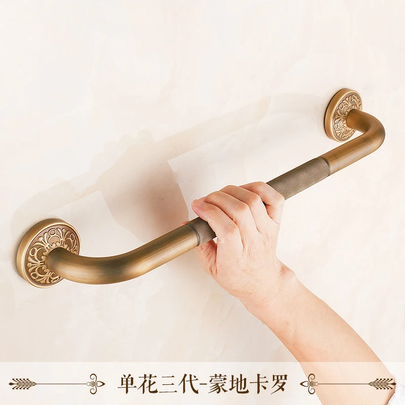 

Antique Brass Solid Brass Bathtub Grab Bar Wall Mounted Bathroroom Hand Rails Free Shipping Multi-styles