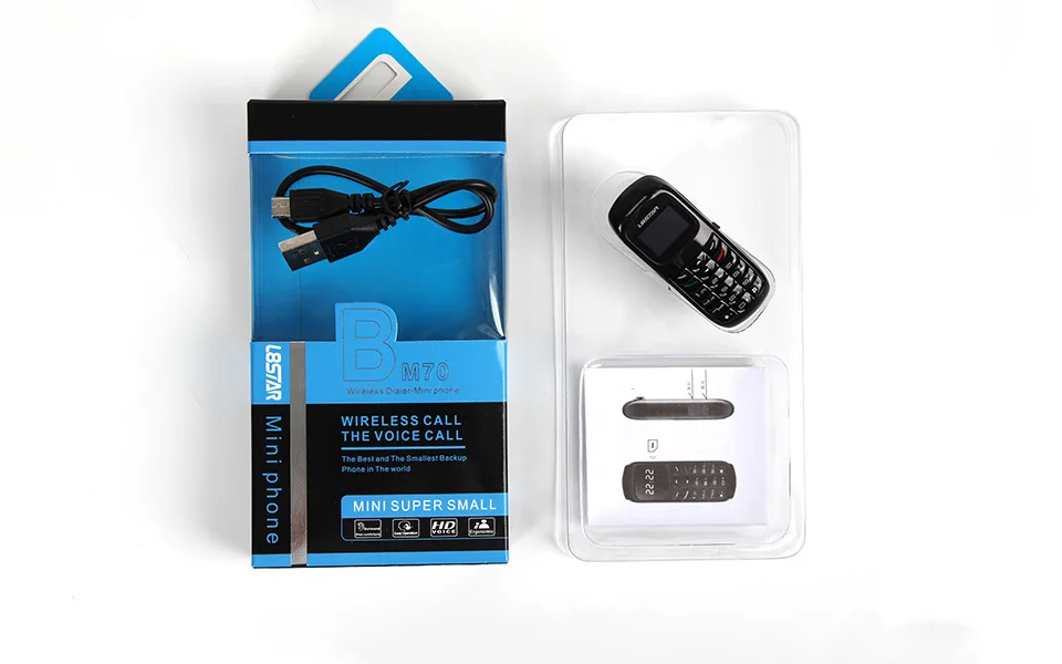 UNIWA L8STAR BM70 мини мобильный телефон беспроводной Bluetooth наушники Сотовый телефон Стерео GSM разблокированный телефон супер тонкий GSM маленький телефон