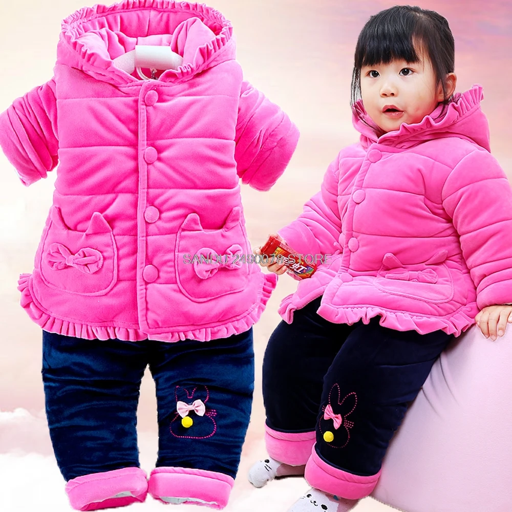 Осень и Зимняя одежда для маленькой девочки с принтом из Стиль добавить