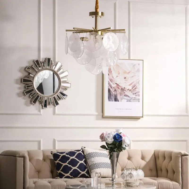 Постмодерн латунь подвесной светильник для ресторана кухни освещение модная