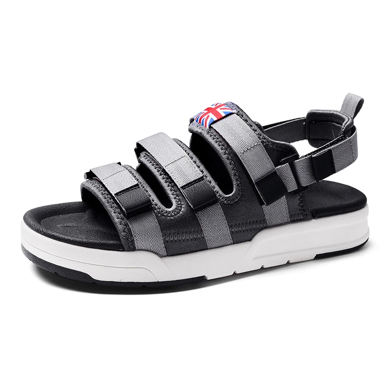 S1723 Grey SUROM/Летняя мужская обувь для отдыха; пляжные уличные сандалии наивысшего качества; Новинка года; дышащие крутые мужские кроссовки для прогулок - Цвет: S1723 Grey