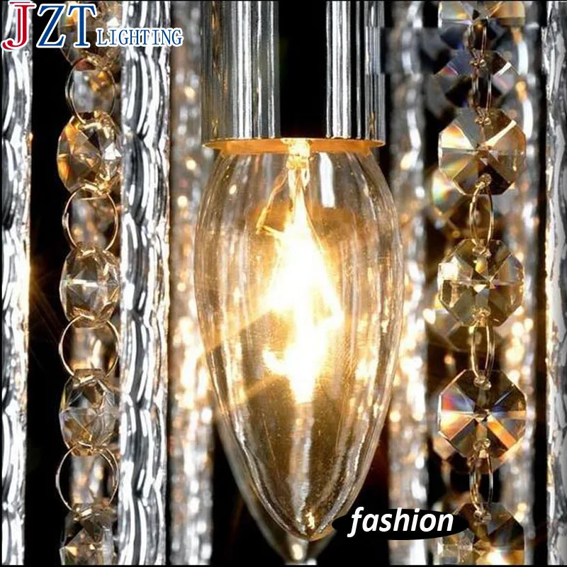 Современная Большая прямоугольная обеденная лампа светодиодная хрустальная