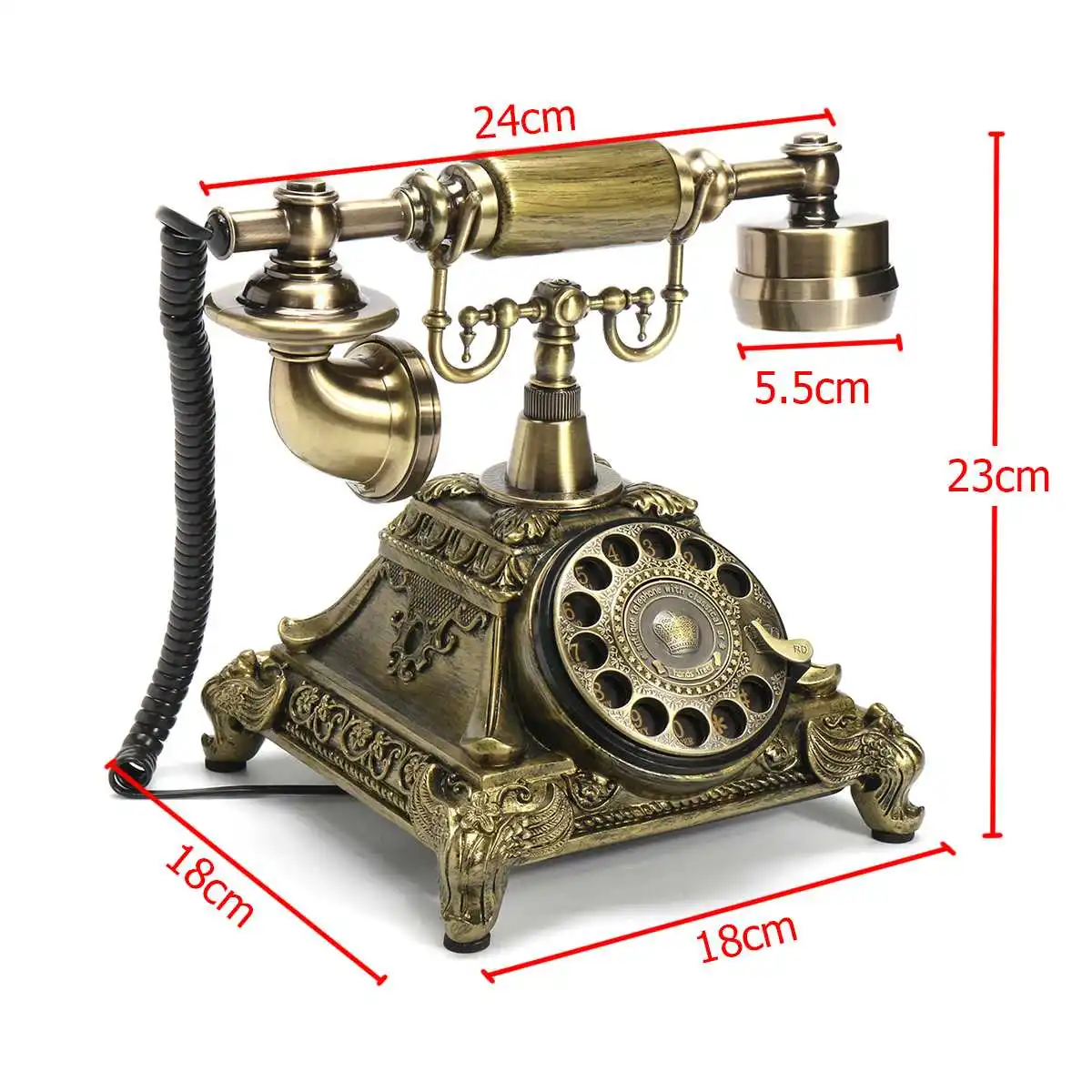 European Fashion Vintage Telephone Swivel Plate Rotary Dial Telephone Antique Telephones Landline Phone For Office Home Hotel