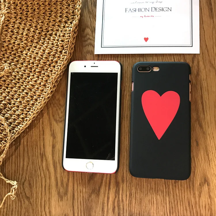 Модный Простой Большой Красное сердце любовь чехол для iPhone X XR XS Max 6 S 7 8 Plus