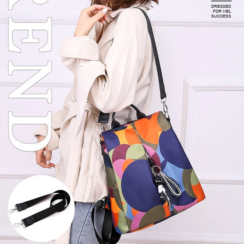 

Women's Casual Travel Backpack 2019 New Large-capacity Anti-theft Dual-use Backpack Ladies Oxford Cloth Wild Backpack DG442