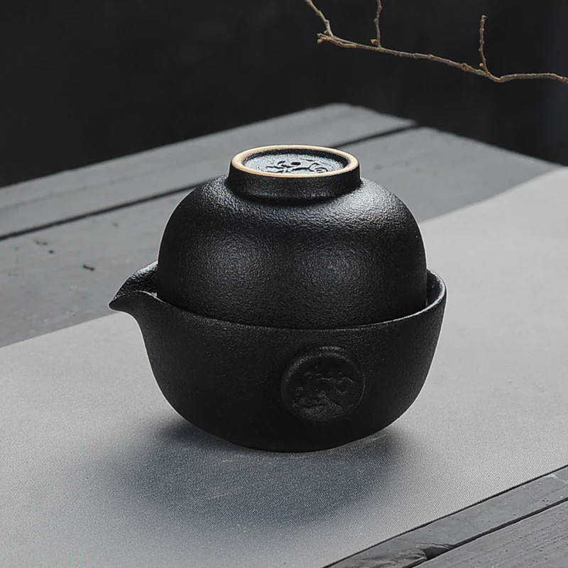 Чайный чайник из фиолетовой глины Gaiwan портативный дорожный чайный набор