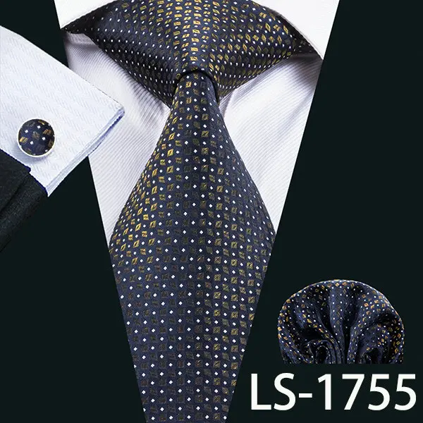 LS-1755 Мужской Галстук Пейсли, шелк, галстук Gravata, галстук, Barry.Wang, Модный комплект галстуков для мужчин, официальные, для свадьбы, вечеринки, деловые, США-1608 - Цвет: LS-1755