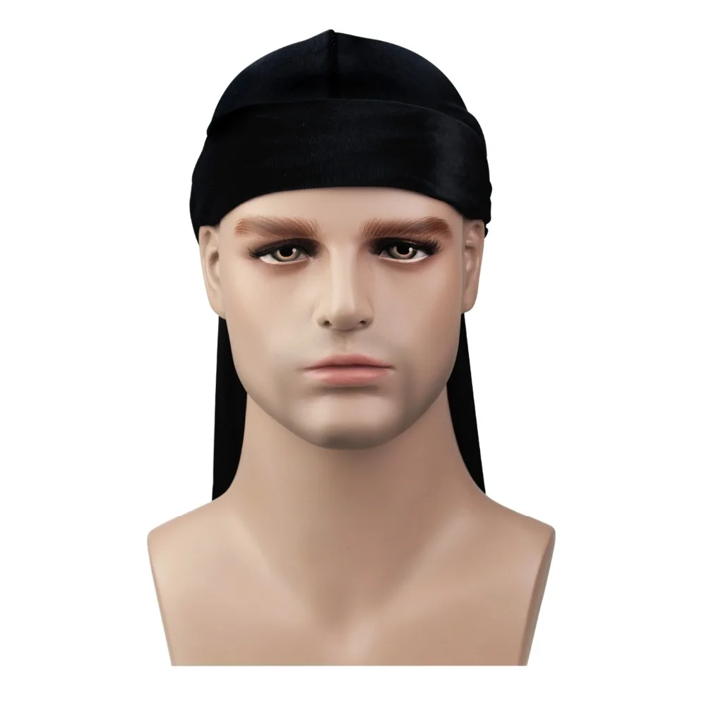 Премиум шелковистый Durag 360 540720 волн Экстра длинный хвост и широкие ремни для
