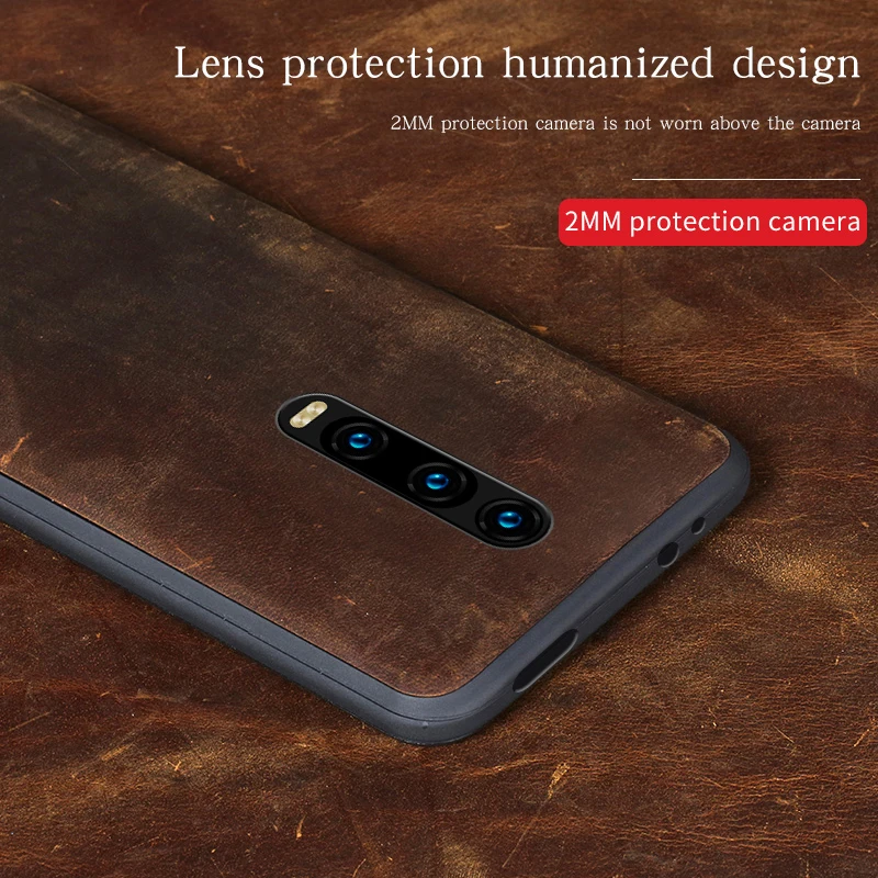 LANGSIDI Genuine Leather phone case for Xiaomi Redmi 9 9T Note 10 pro 10s 9 Vintage Leather cover For xiaomi 11t pro 11 lite 10