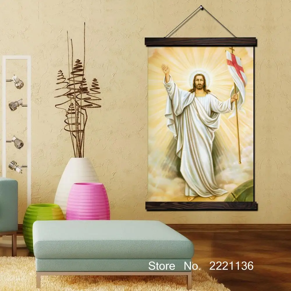 Иисус приветствует вас древний свиток живопись HD Wall Art висит холст картины