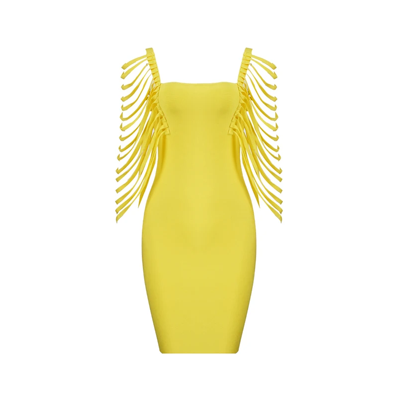 Оптовая продажа 5 цветов сексуальное открытое желтое облегающее Бандажное