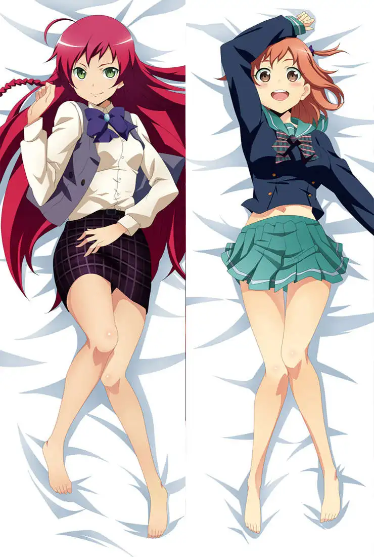 

hataraku maou-sama! anime Characters sasaki chiho & yusa emi throw pillow cover The Devil Is a Part-Timer! body Pillowcase