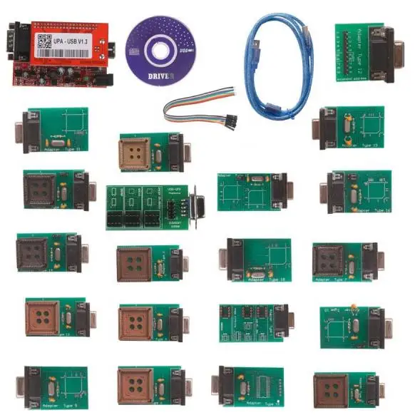 

Для 2014 UPA USB V1.3 программер Полный Адаптеры полным набором адаптеров