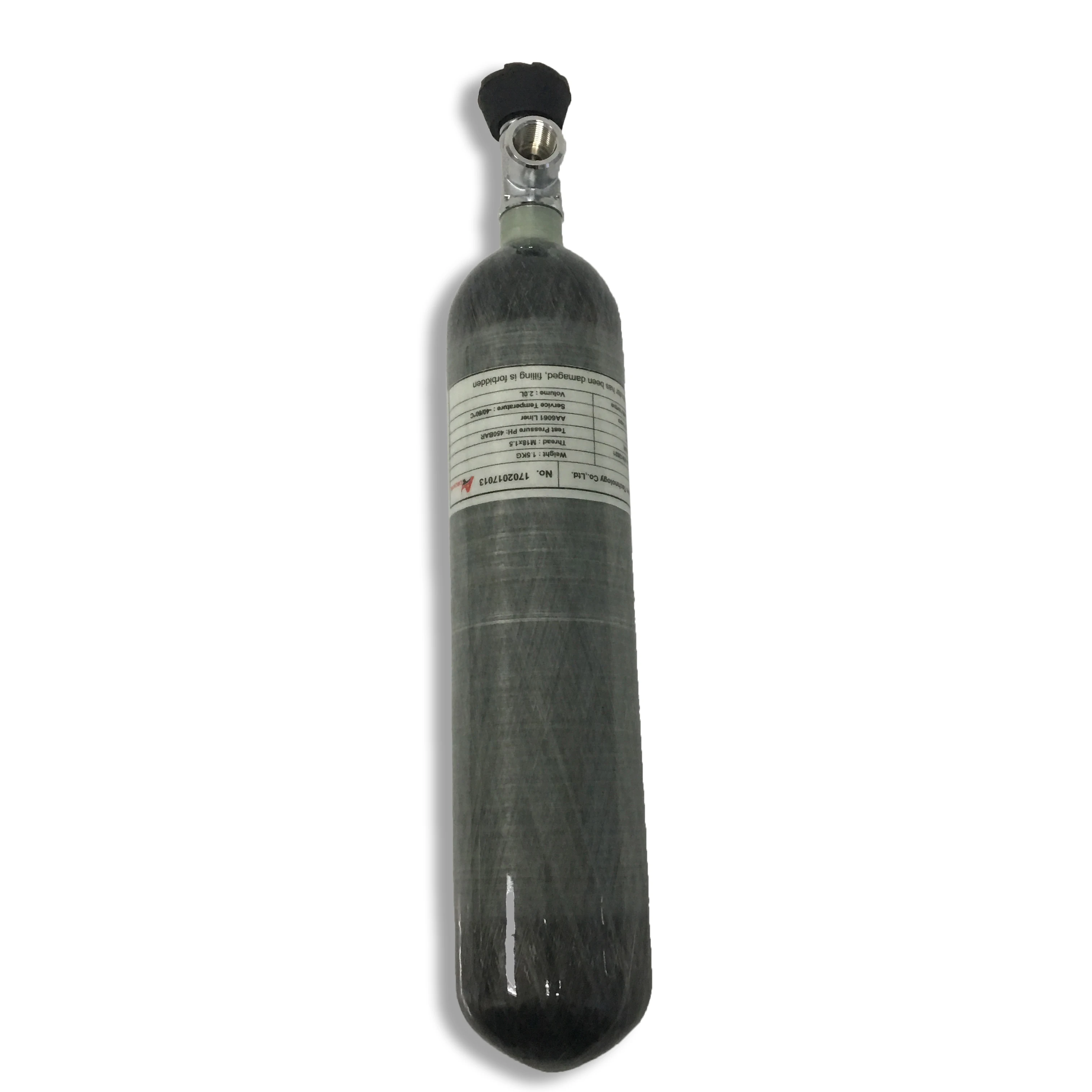 AC10231 2L 4500psi цилиндр из углеродного волокна с клапаном для подводной
