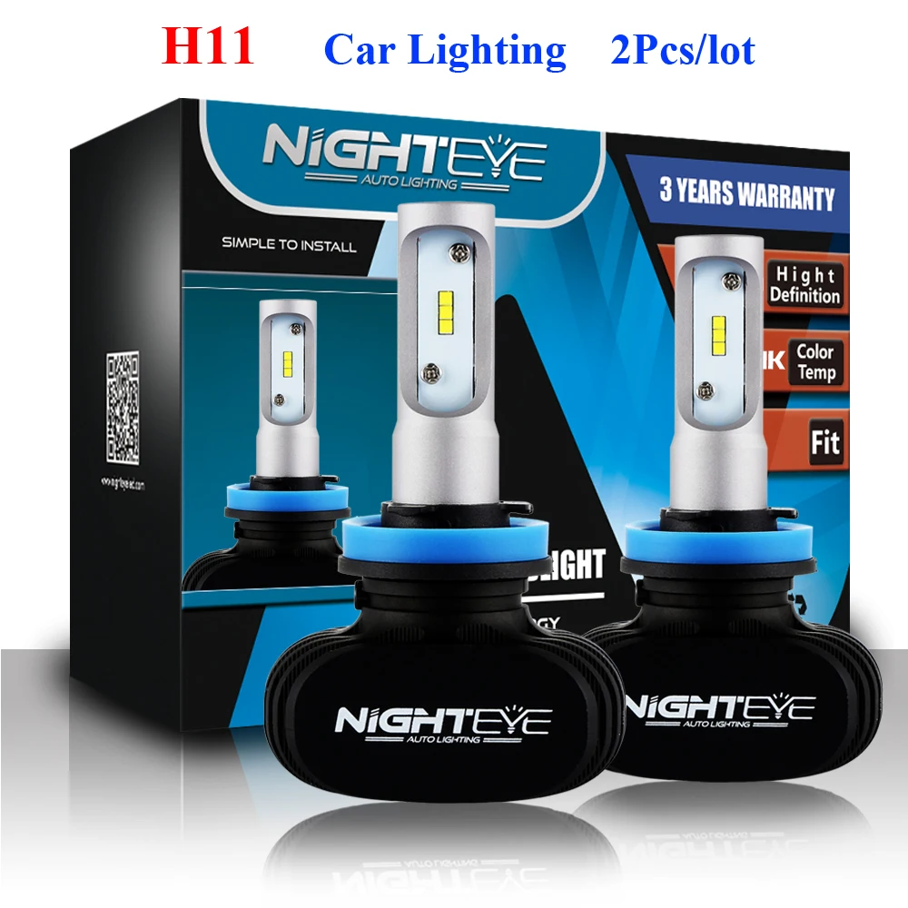 NIGHTEYE супер яркий H11 50 Вт 8000LM 6500 к CSP светодиодный фар автомобиля противотуманный