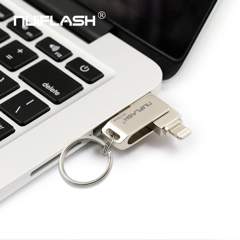 USB флэш-накопитель для iPhone X/8/7/7 Plus/6 Plus/6s/5/SE/ipad 2 в 1 флеш-накопитель 16 ГБ 32 ГБ 64 ГБ 128 ГБ флэш-накопитель usb 2,0