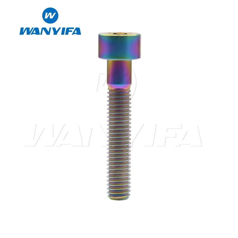 Wanyifa M6x10 15, 16, 18, 20, 25 30 35, 40 45 50 55 60 мм клеймо Винт С Титановым болтом для велосипедного тормоза - Цвет: M6x30 Rainbow