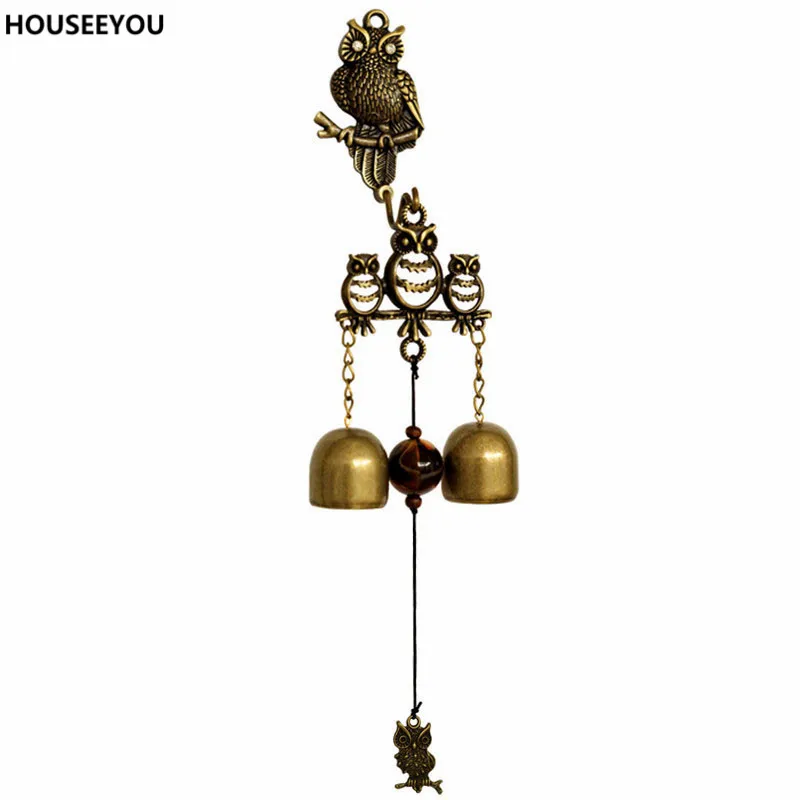 Винтажные ветряные колокольчики колокольчик с совой подвесные украшения