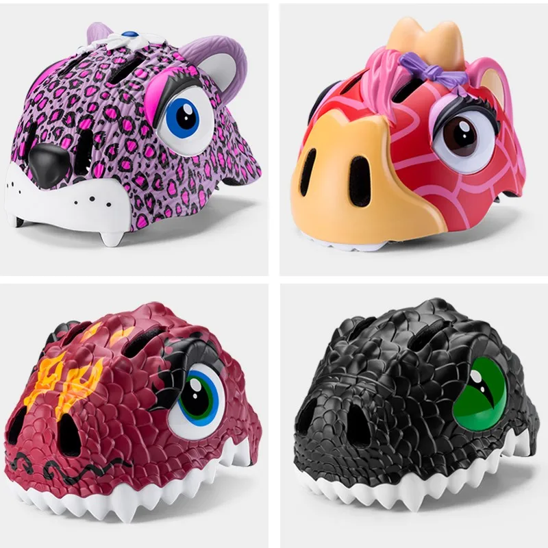 ROCKBROS детский шлем с изображением животных из мультфильма велосипедный