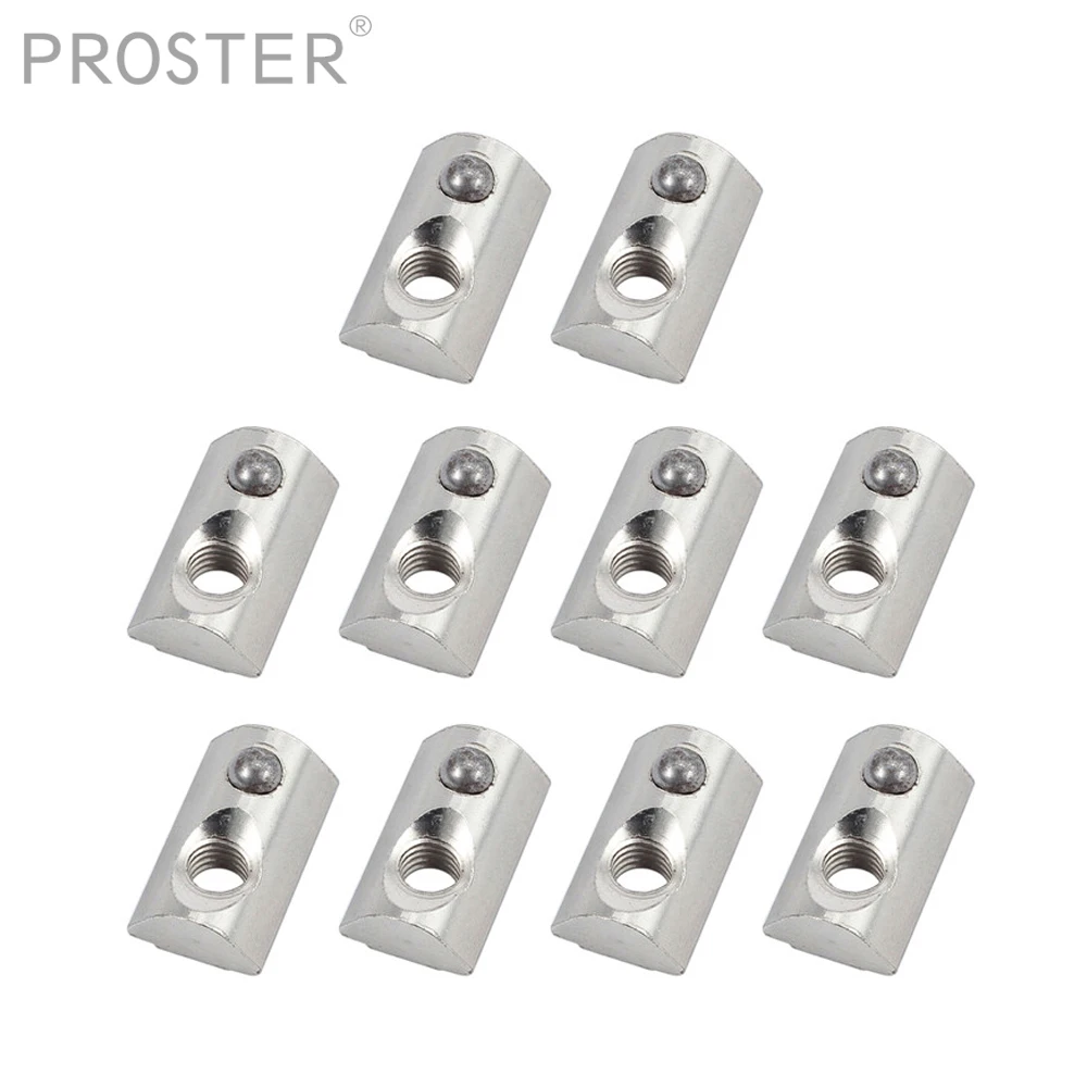 Proster 100 шт. 10 шарикоподшипник т скользящий Гайка Блок M6 для 3030 3060 алюминиевый
