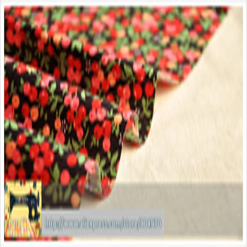 48x145 см цветная вишневая хлопковая Лоскутная Ткань Домашний текстиль