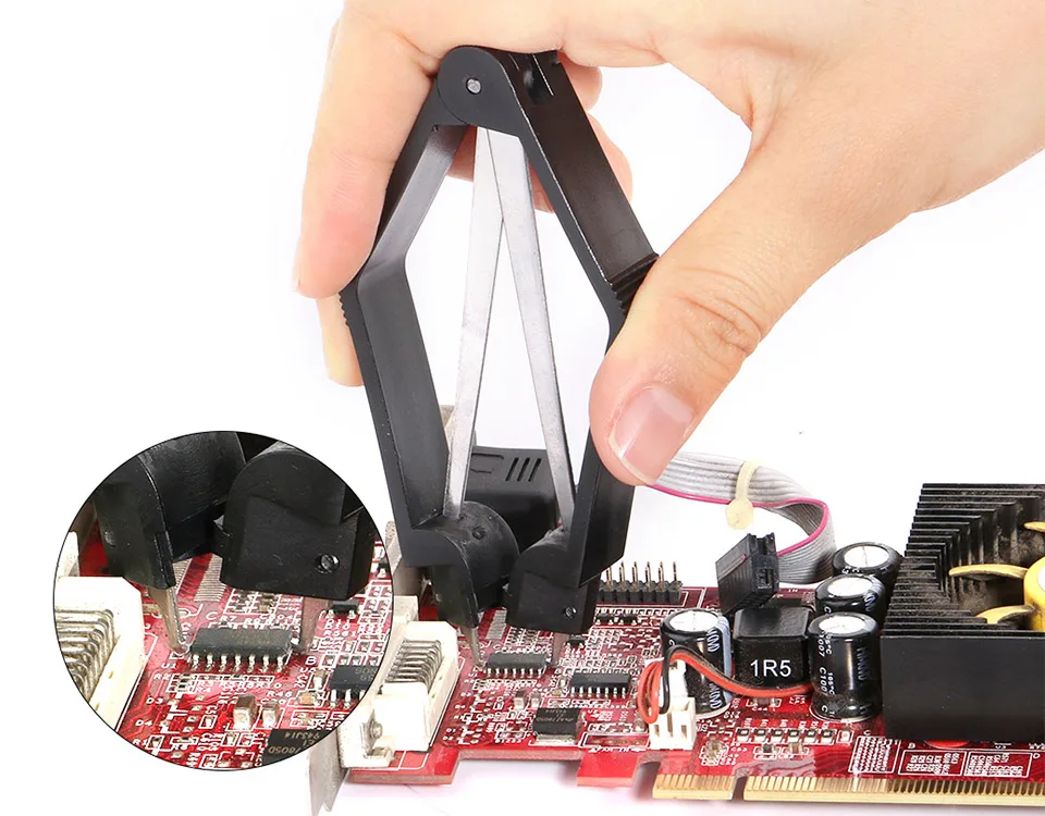 DIYFIX IC/cpu rom SMD чип PLCC защитные щипцы биос монтажная плата экстрактор машина для удаления ремонт зажим выбор ручной инструмент