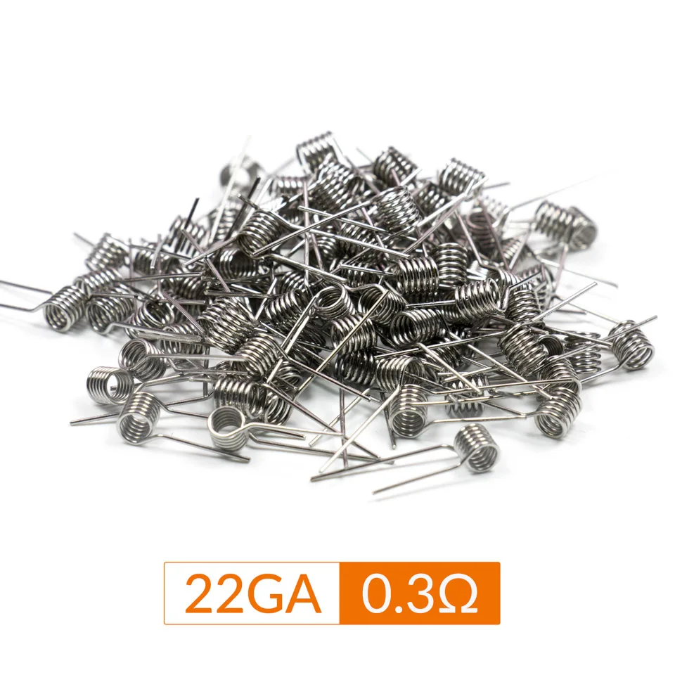 A1 22GA 100pcs Volcanee 100 шт./упак. A1 SS316 Ni80 катушки провода свертываясь спиралью готовые катушки сопротивления, 22, 24, 26 28 30GA нагревательная катушка проволоки для Vape электронная сигарета - Цвет: A1 22GA 100pcs