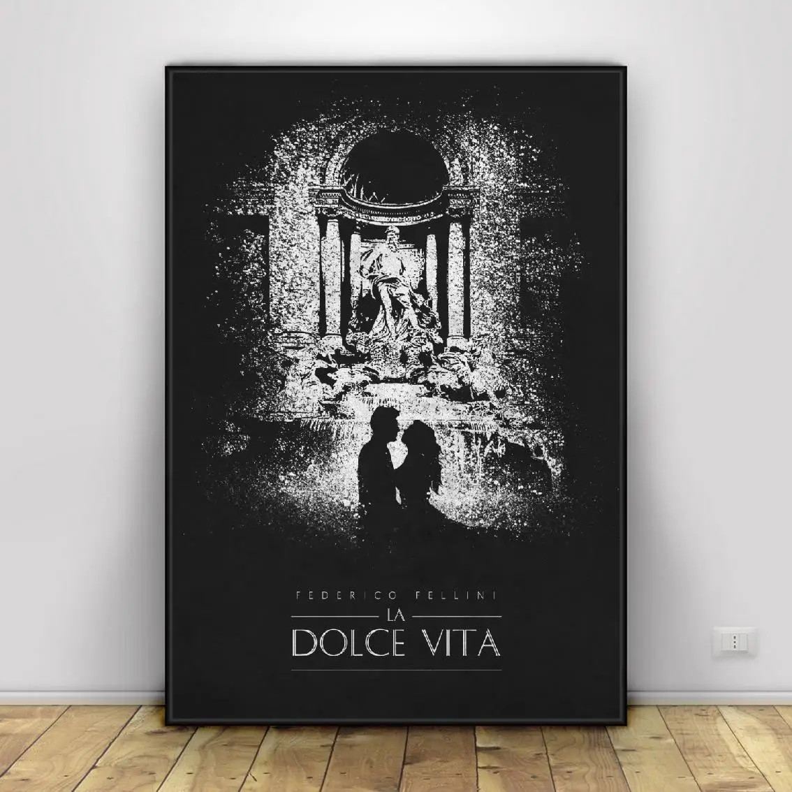 Черно белый Классический плакат La Dolce Vita из фильма Шелковый принты для домашнего