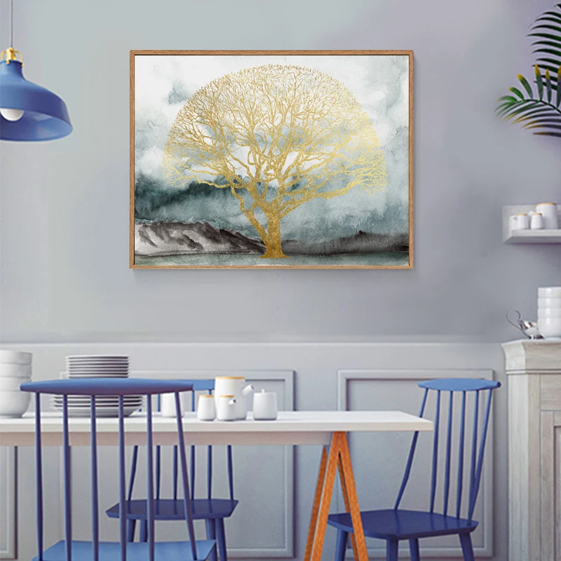 OUCAG Modern Abstraction Artistic Tree Posters And Prints Nordic Poster Wall Picture Canvas For Living Room Unframed CX011 | Дом и сад