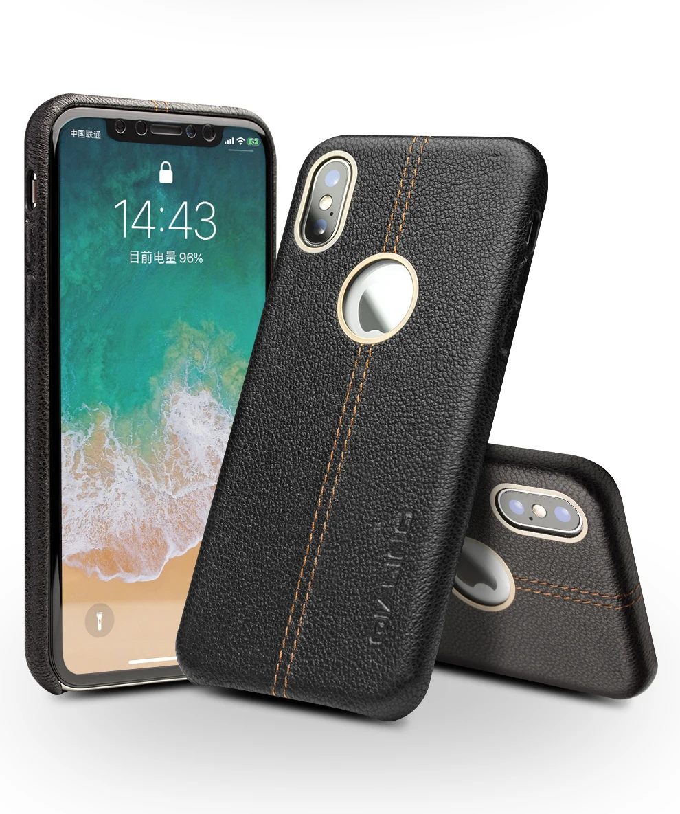 QIALINO защитная задняя крышка из натуральной кожи для iPhone X/10, роскошный модный Ультратонкий чехол для телефона iPhone X для 5,8 дюймов