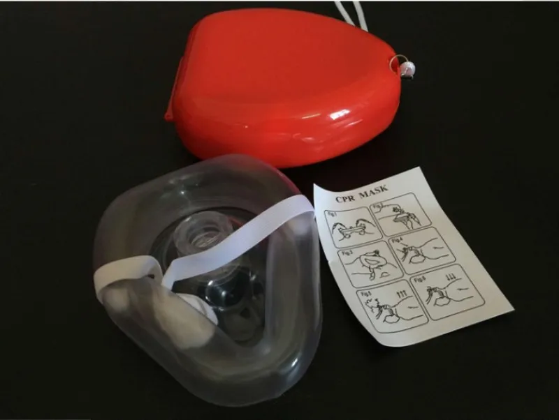 2 шт. реаниматор спасательный CPR маска первая маска первой помощи Карманный CPR дыхание с односторонним клапаном рот аптечки