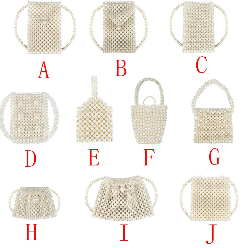 Ручной работы из бисера сумки с жемчугом для женщин Элегантная акриловая