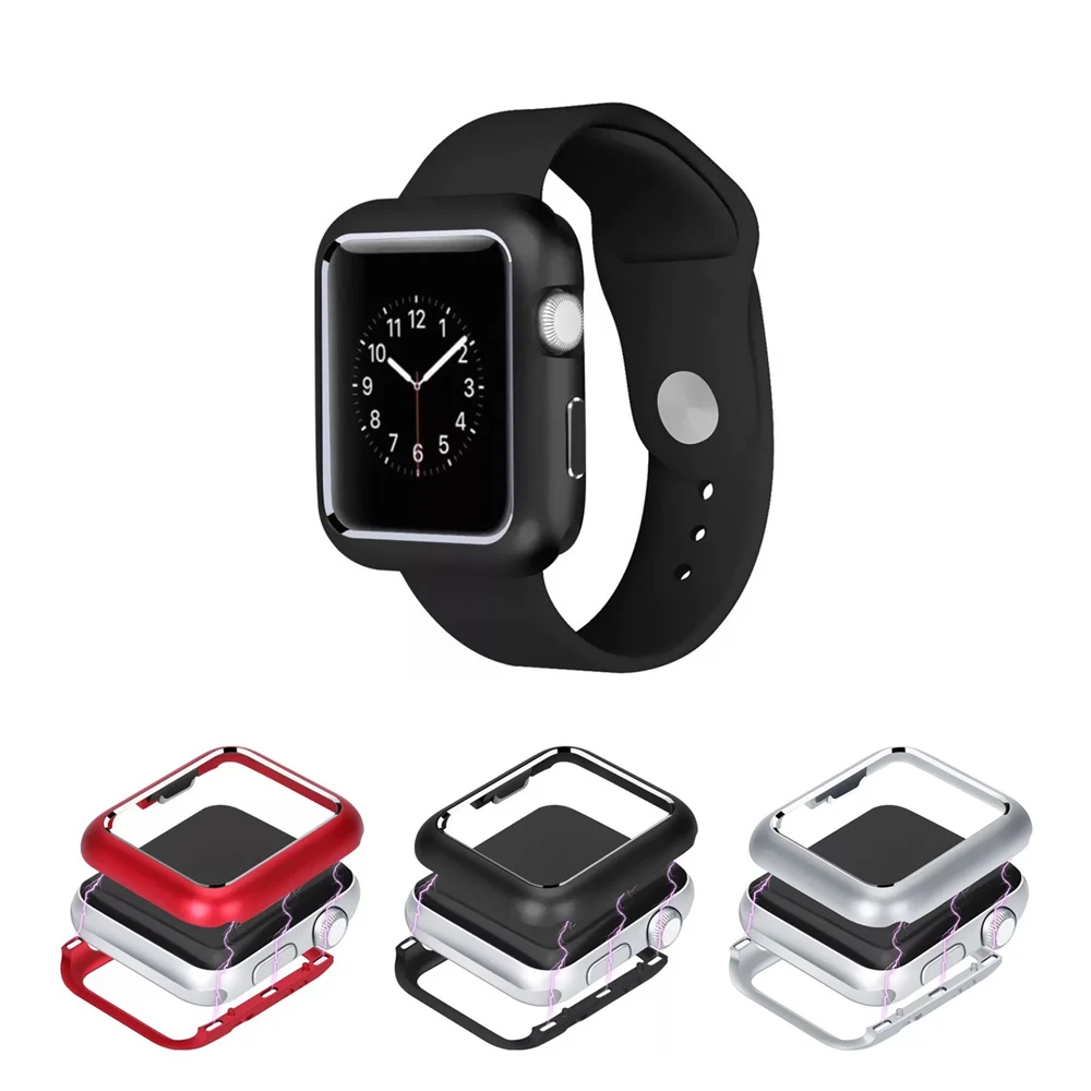 Для i Watch 1/2/3/4 Магнитная адсорбционная металлическая рамка для Apple 38 мм/40 мм/42 мм/44