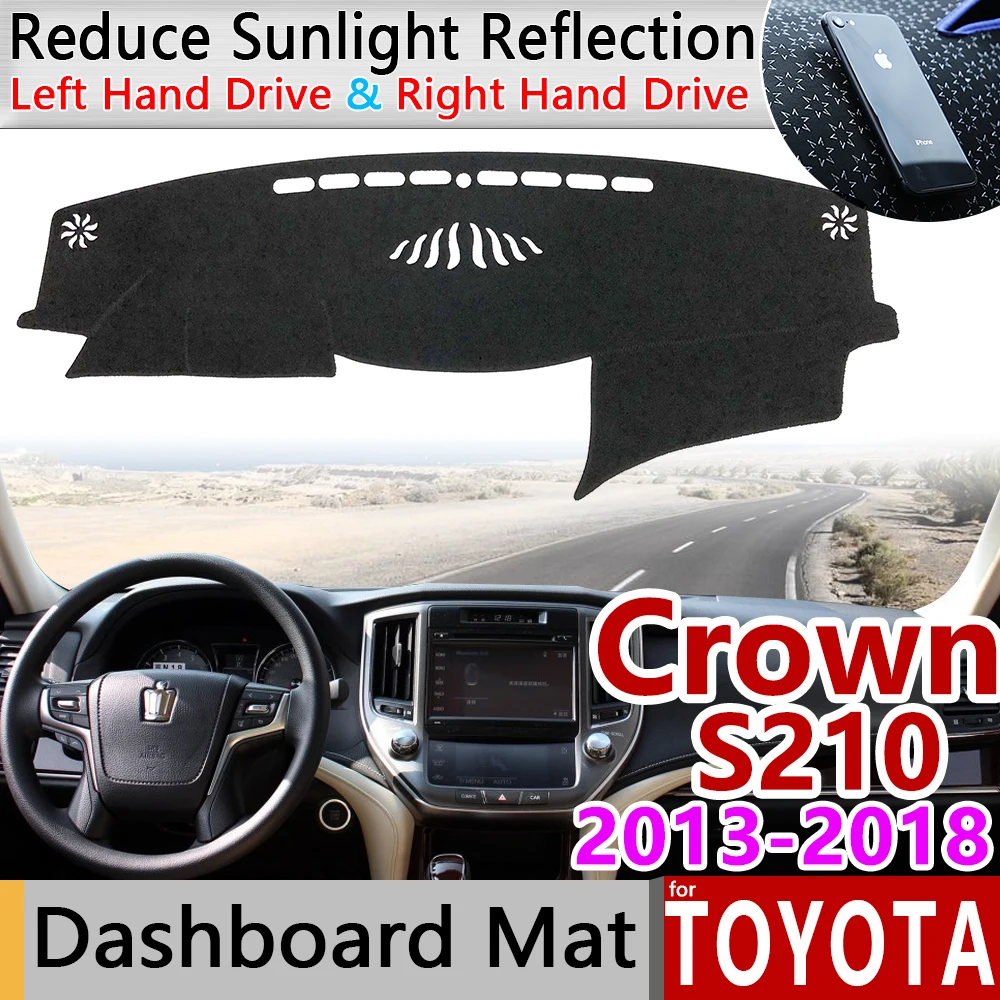 Для Toyota Crown Royal S210 2013 ~ 2018 Противоскользящий коврик на приборную панель