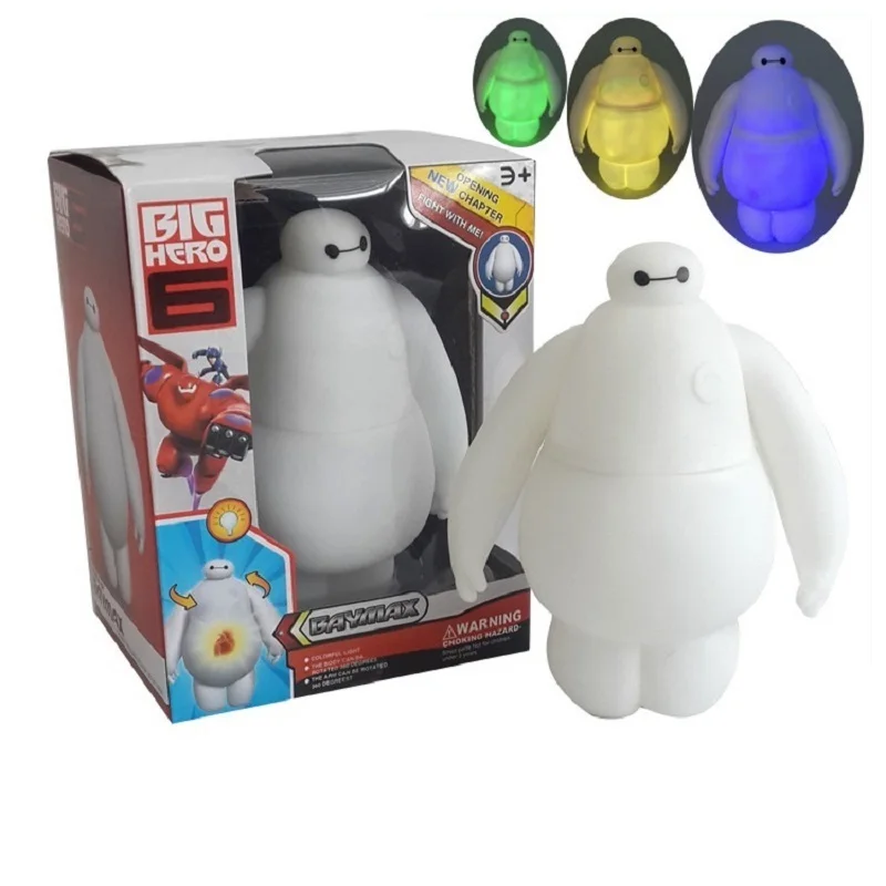 Marvel аниме большой герой 6 Baymax Копилка пот фигурки с легкими игрушка 3 свет Цвет