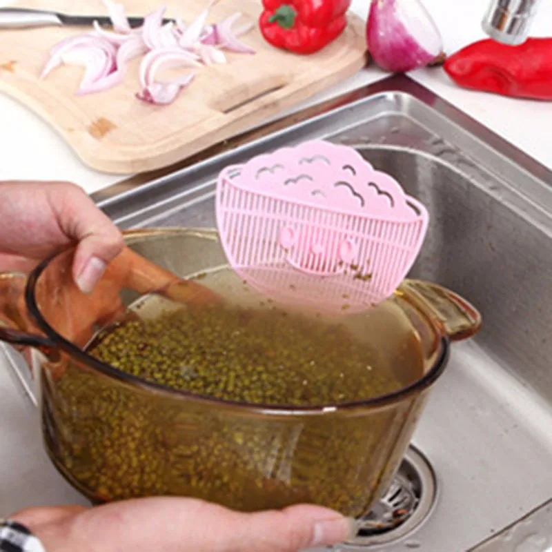 Дизайн, 1 шт., для дома, кухни, многофункциональная улыбка, клип на пластике, рисовые крупы, моющий фильтр, устройства, Стопорная пробка, 3 цвета