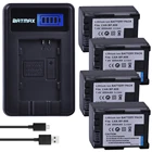 4 шт., аккумуляторная батарея для камеры BP 808 BP808 + зарядное устройство USB с ЖК-экраном для Canon BP 827 809 819 HFS30 HFM41 HFM400 FS300 FS100