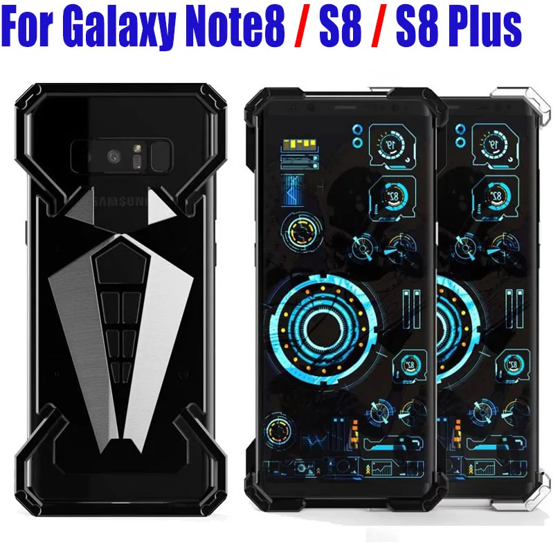Чехол для Galaxy Note 8 9 S8 S9 Plus S7 Edge модная крутая задняя крышка с алюминиевой
