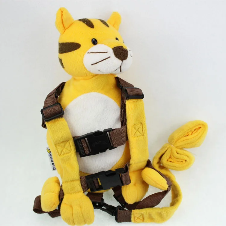 Yellow Tiger 30 стилей Милые детские ремни Бадди 2 в 1 рюкзак жгут ребенок Хранитель младенец переноска плюшевая сумка с игрушкой животные Забавный пакет - Цвет: Yellow Tiger