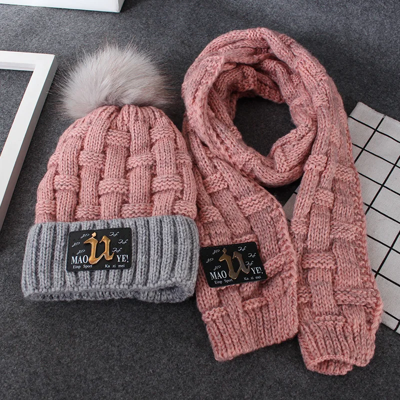 Детская шапка осень и зима От 3 до 12 лет шерстяная шапка шарф набор(со шляпой) 6, 5 цветов шапки и шарфа комплект ювелирных изделий ручной работы теплые